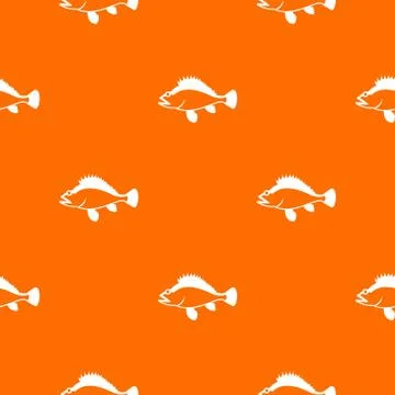 Rose fish, Sebastes norvegicus pattern seamless Stock Illustration