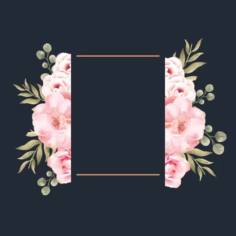 Rose Flower Frame with Copy Space in Center 스톡 동영상 270800061