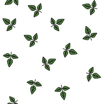 Rose flower leaf vector seamless pattern Illustrazione stock