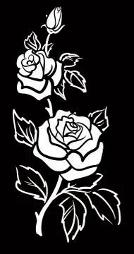 Rose flower with leaves Stock Illustration