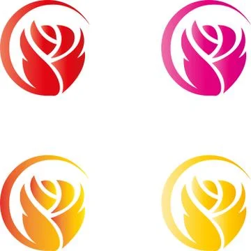 Rose, flower, logo Stock Illustration
