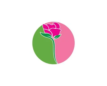 Rose flower Logo Template Stock Illustration