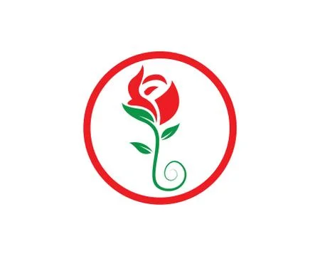 Rose flower Logo Template Stock Illustration