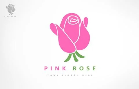 Rose flower logo vector design Stock Illustration