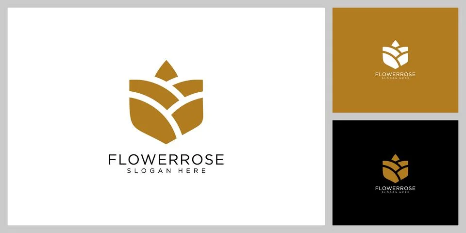Rose flower logo vector design Stock Illustration