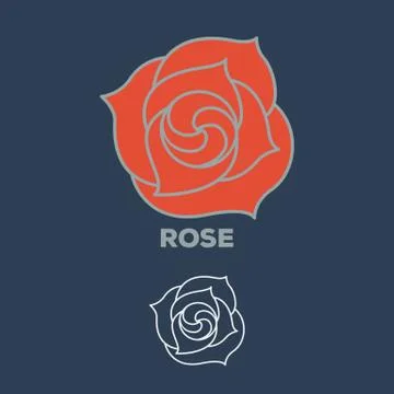 Rose flower logo vector Stock Illustration