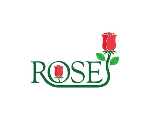Rose flower Logo vector Template Stock Illustration