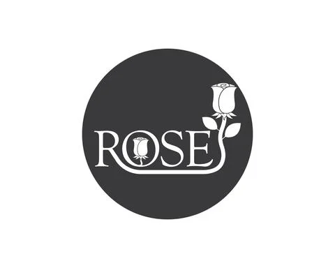 Rose flower Logo vector Template Stock Illustration