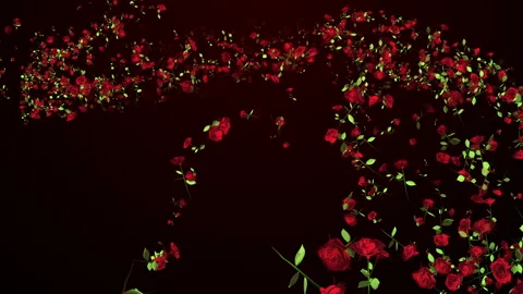 Rose flower particle loop animation Video stock 172341341