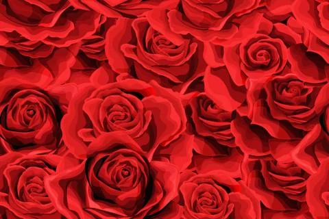 Rose flower Seamless pattern background texture. suitable for printing textile Illustrazione stock