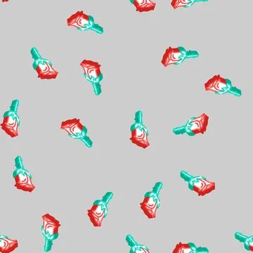 Rose flower spring isometric icon seamless pattern 스톡 일러스트