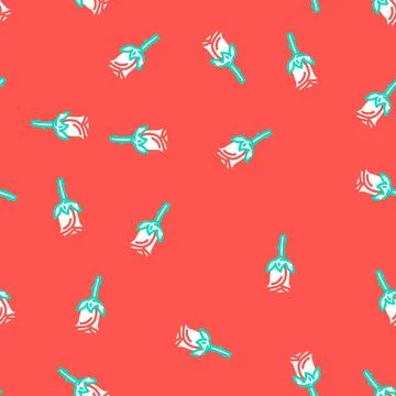 Rose flower spring vector seamless pattern Stock Illustration