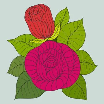 Rose flower vector Stock Illustration