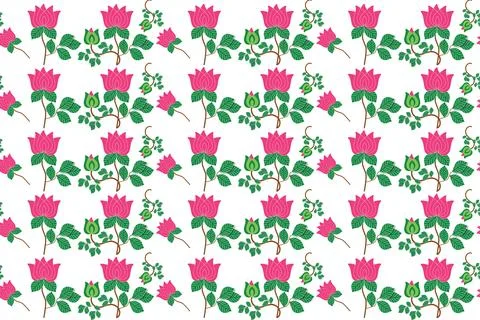 Rose Flowers Seamless Pattern Illustrazione stock