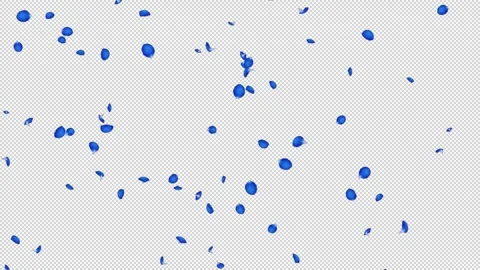 Rose Flutter Down 02 Loop Blue HD Stock Footage 312511569