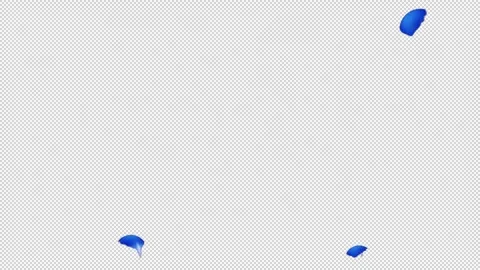 Rose Flutter Side 03 Loop Blue HD Stock Footage 312511648