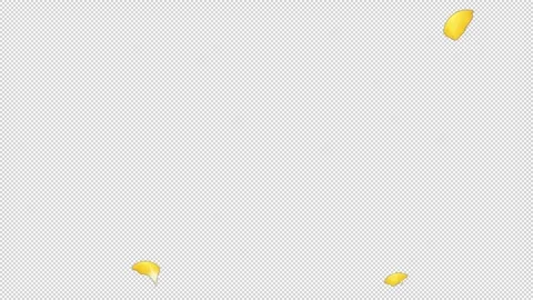 Rose Flutter Side 03 Loop Yellow HD Stock Footage 312511653