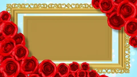 Rose Frame Particles Background 库存影片 123295044