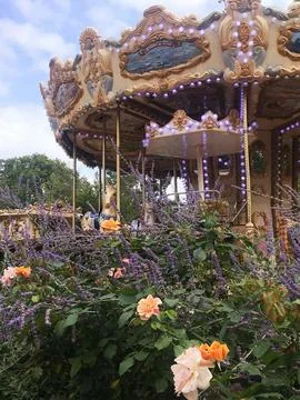 Rose Garden Carousel Stock Photos