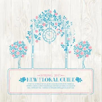 Rose garden. Illustrazione stock