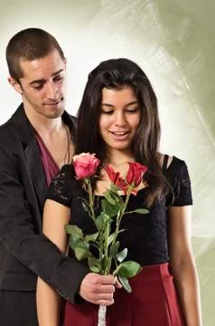 Rose gift Stock Photos