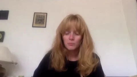 Rose Glass is interviewed by Scott Davis for feature debut Saint Maud - 2020 스톡 동영상 144643087