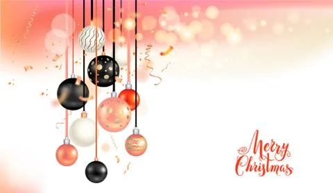 Rose gold balls Stock Illustration