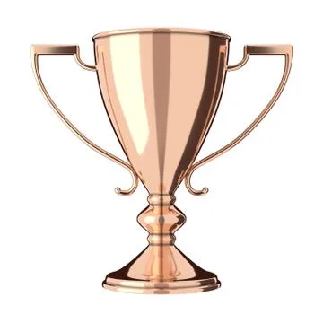 Rose gold bronze trophy Stock Illustration