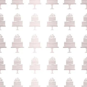 Rose Gold Cake Pattern Background Stock Illustration