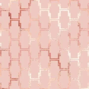 Rose gold. Elegant vector geometric pattern Stock Illustration