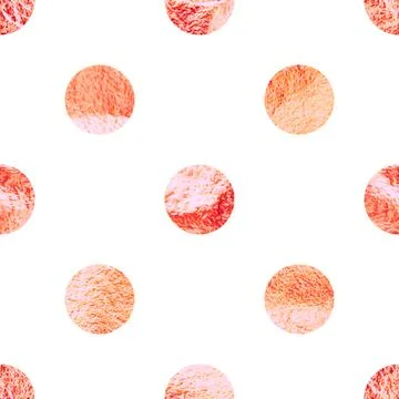 Rose gold foil seamless texture, shiny handmade circles. Golden glittering Stock Illustration