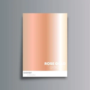 Rose Gold gradient cover background for the banner, flyer, poster, brochure o Stock Illustration