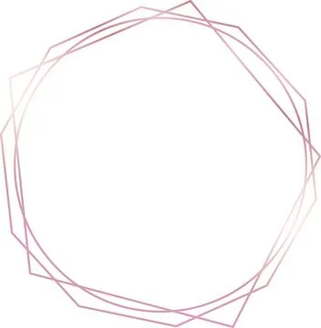 Rose Gold Gradient Line Framework Stock Illustration