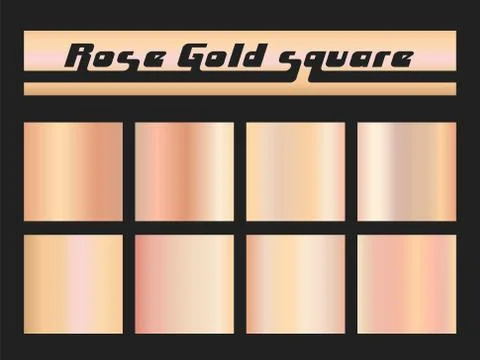 Rose gold gradient square Stock Illustration