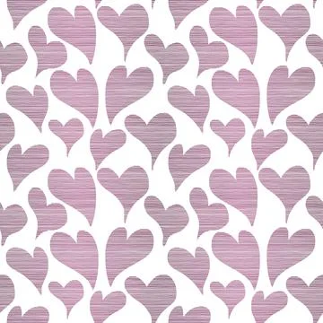 Rose Gold Heart Seamless Pattern Design on White Background Illustrazione stock
