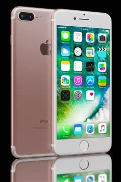 Rose Gold iPhone 7 Plus Stock Illustration