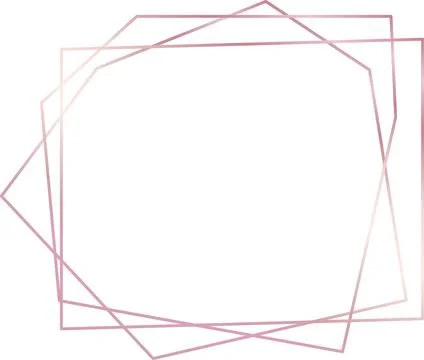 Rose Gold Luxury Frame Stock Illustration
