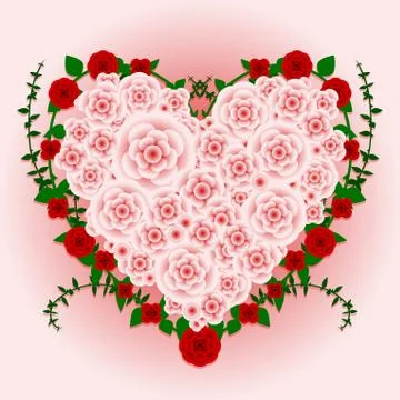 Rose heart Stock Illustration