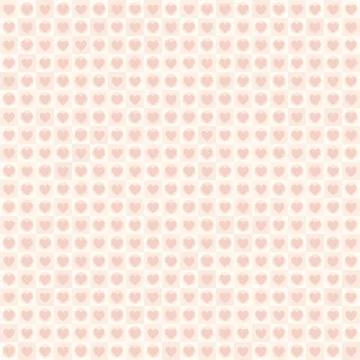 Rose heart pattern with dots and squares. Seamless vector Illustrazione stock