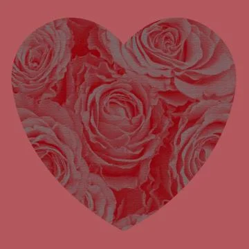 Rose heart Foto stock