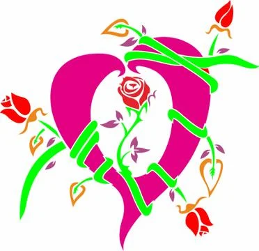 Rose heat Stock Illustration