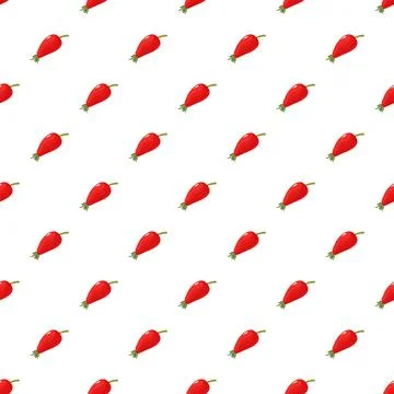 Rose hip berries repeating seamless pattern background Stock Illustration