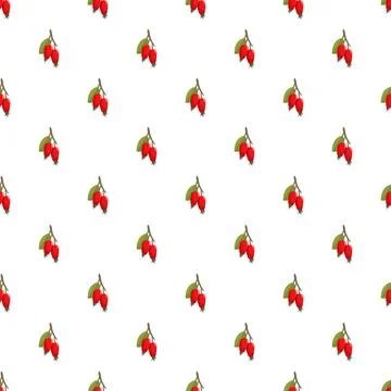 Rose hip fruit seamless pattern design background 스톡 일러스트