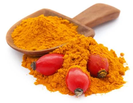Rose hips with powder Stock Photos