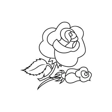 Rose icon character  Stock Illustration