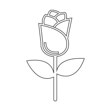 Rose icon Stock Illustration