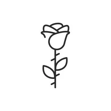 Rose Icon Stock Illustration