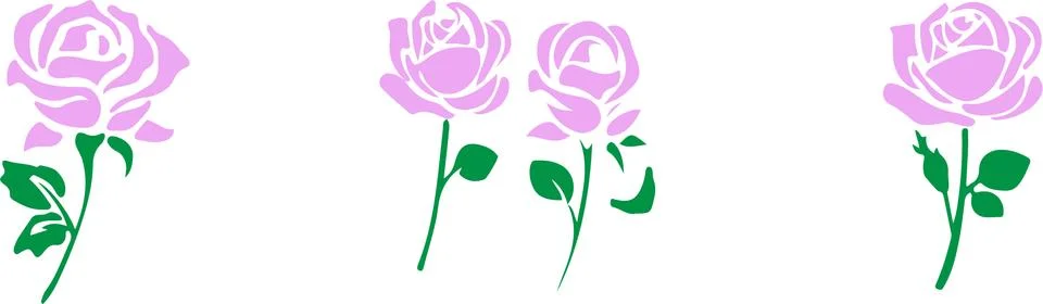 Rose icon isolated on background Stock Illustration