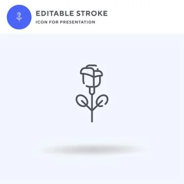 Rose icon vector, filled flat sign, solid pictogram isolated on white, logo イラスト素材