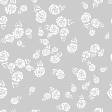 Rose with leaf seamless pattern Stock Illustration